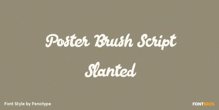 Poster Brush Script Slanted Poster