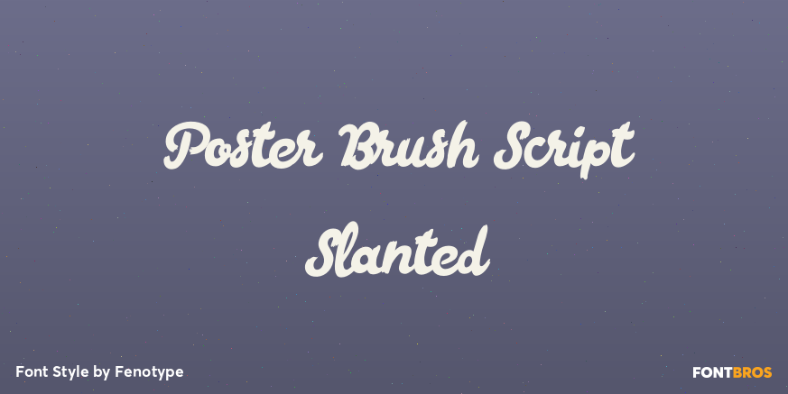 Poster Brush Script Slanted Poster