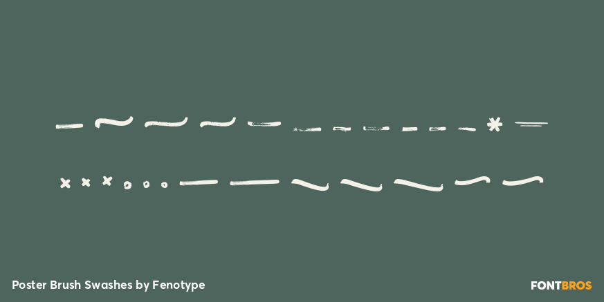Poster Brush Swashes Font Poster #1