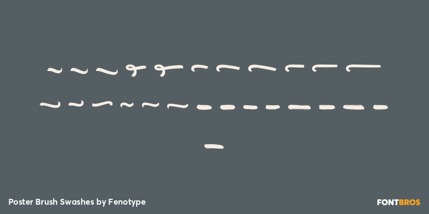 Poster Brush Swashes Font Poster #1