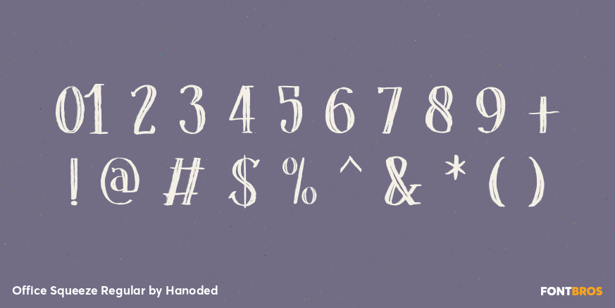 Office Squeeze Regular Font Poster #4