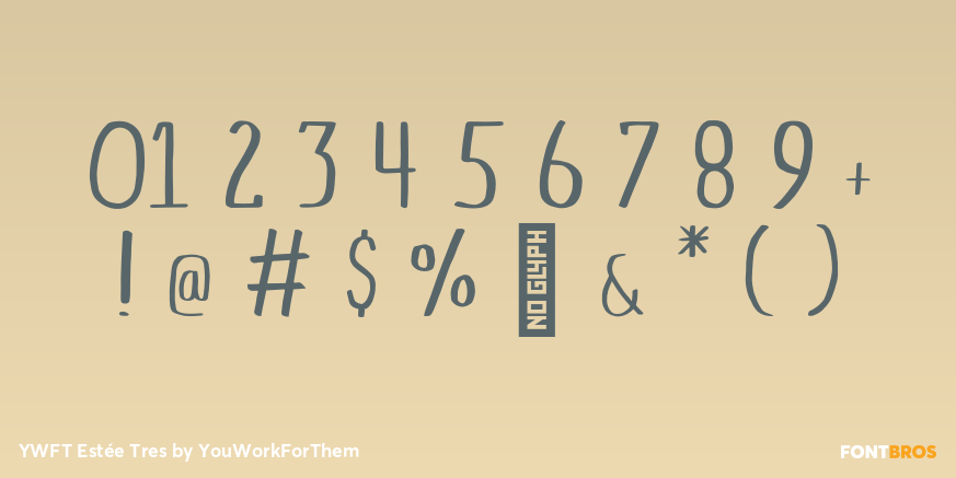 YWFT Estée Tres Font Poster #1