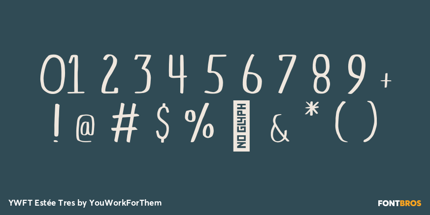 YWFT Estée Tres Font Poster #4