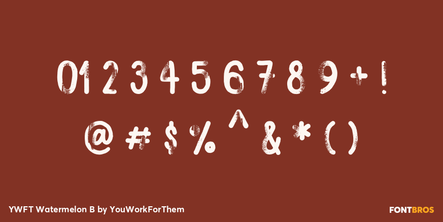 YWFT Watermelon B Font Poster #1