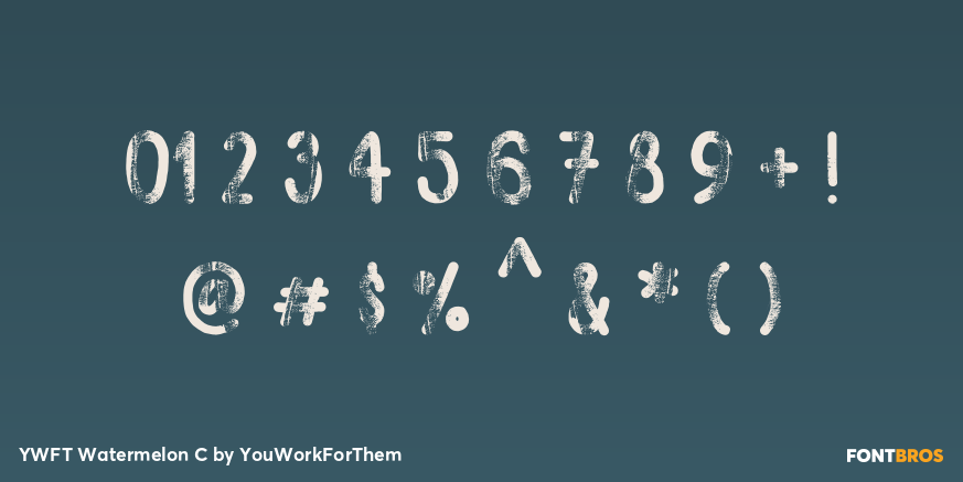 YWFT Watermelon C Font Poster #1