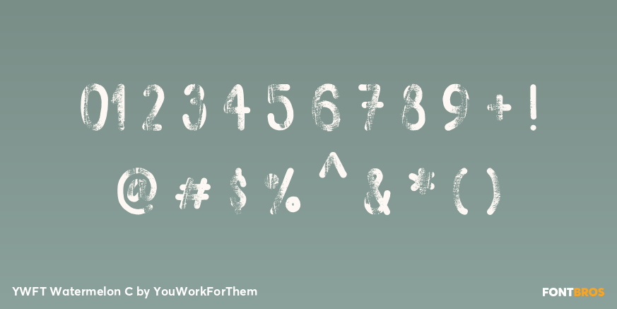 YWFT Watermelon C Font Poster #4