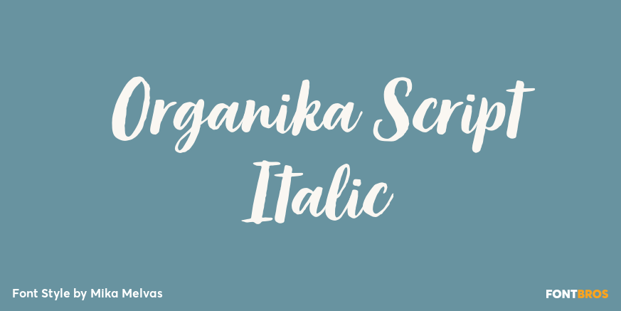 Organika Script Italic Font Poster #1