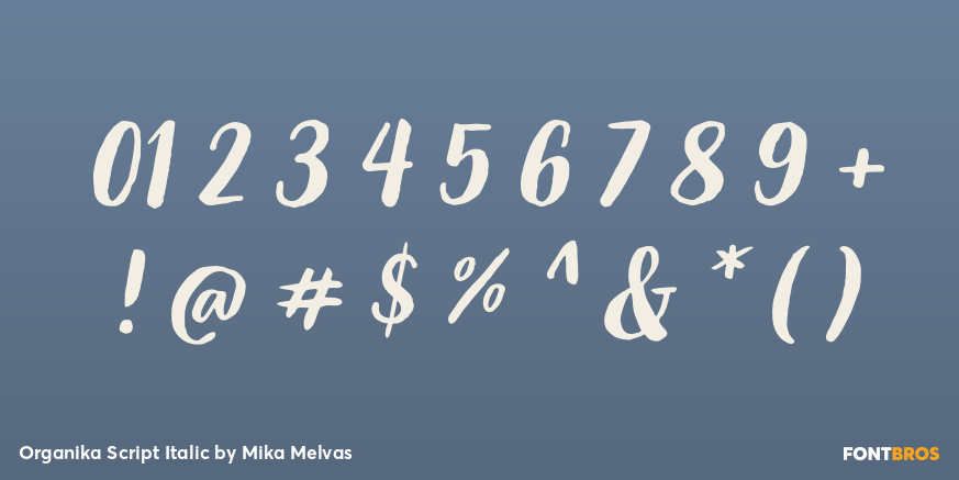 Organika Script Italic Font Poster #1