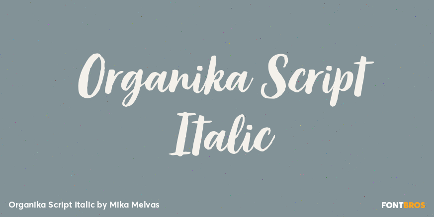 Organika Script Italic Font Poster #1