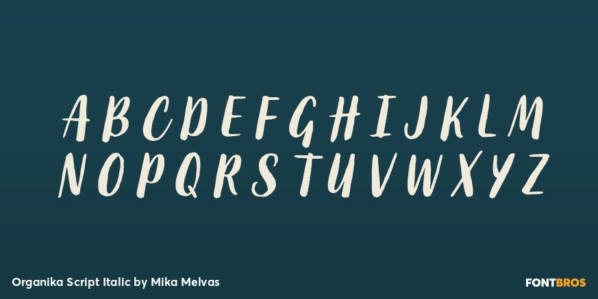 Organika Script Italic Font Poster #2