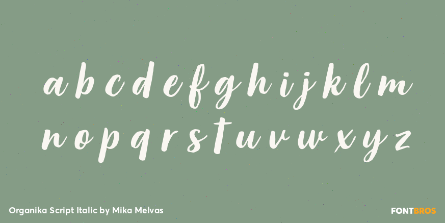 Organika Script Italic Font Poster #3
