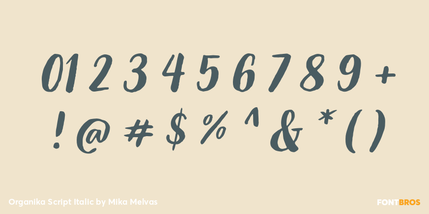 Organika Script Italic Font Poster #4