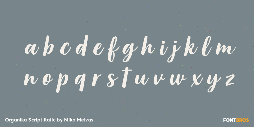 Organika Script Italic Font Poster #1