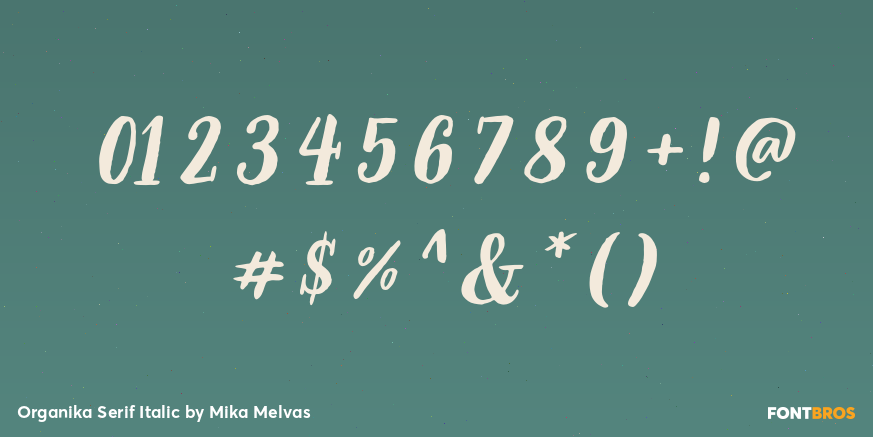 Organika Serif Italic Font Poster #1