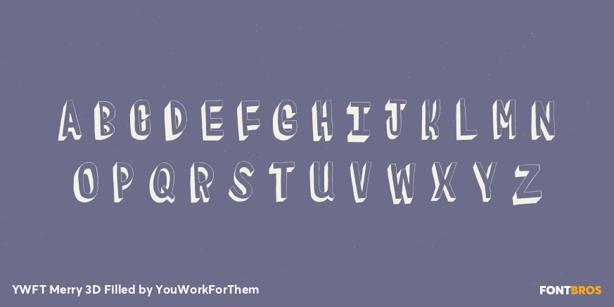 YWFT Merry 3D Filled Font Poster #1