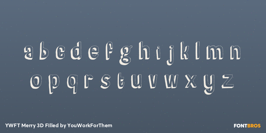 YWFT Merry 3D Filled Font Poster #1
