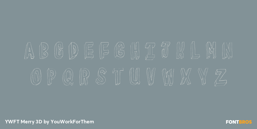 YWFT Merry 3D Font Poster #2