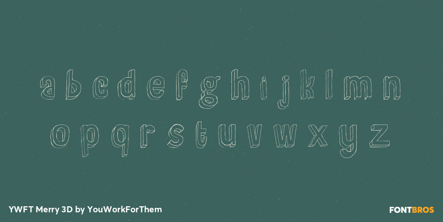 YWFT Merry 3D Font Poster #3