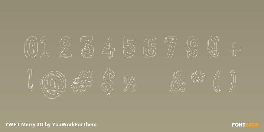 YWFT Merry 3D Font Poster #4