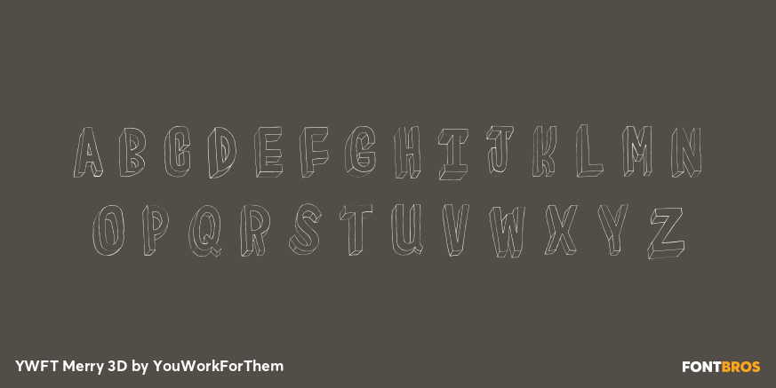 YWFT Merry 3D Font Poster #1