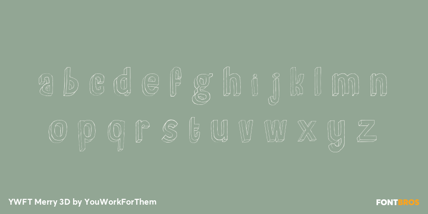 YWFT Merry 3D Font Poster #1