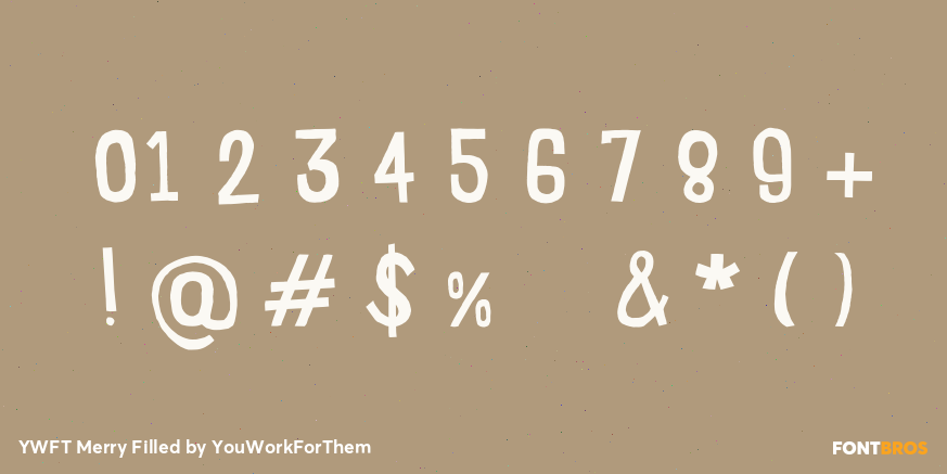 YWFT Merry Filled Font Poster #4