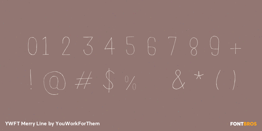 YWFT Merry Line Font Poster #1