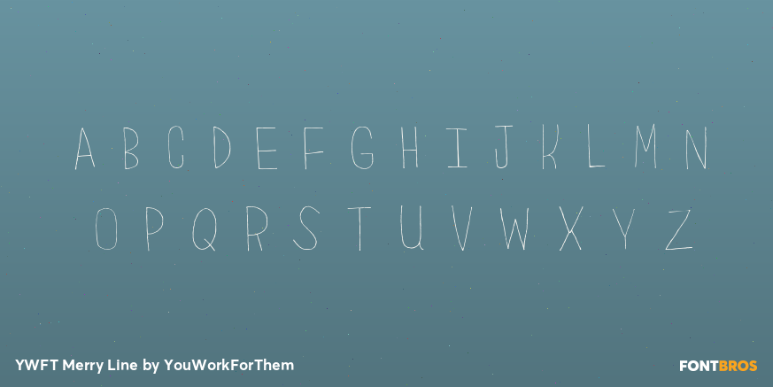 YWFT Merry Line Font Poster #2