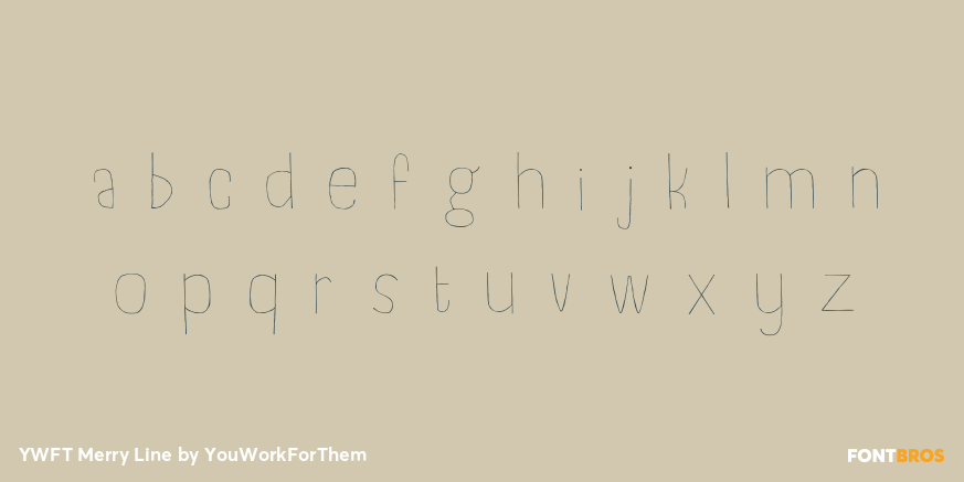 YWFT Merry Line Font Poster #1