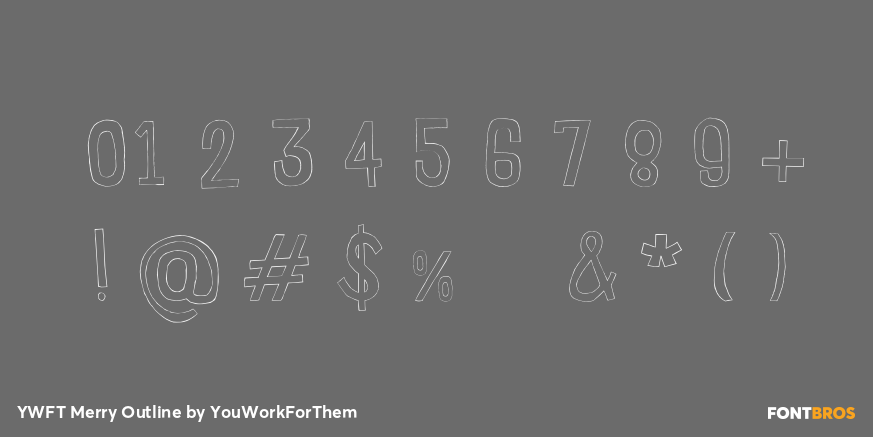 YWFT Merry Outline Font Poster #1