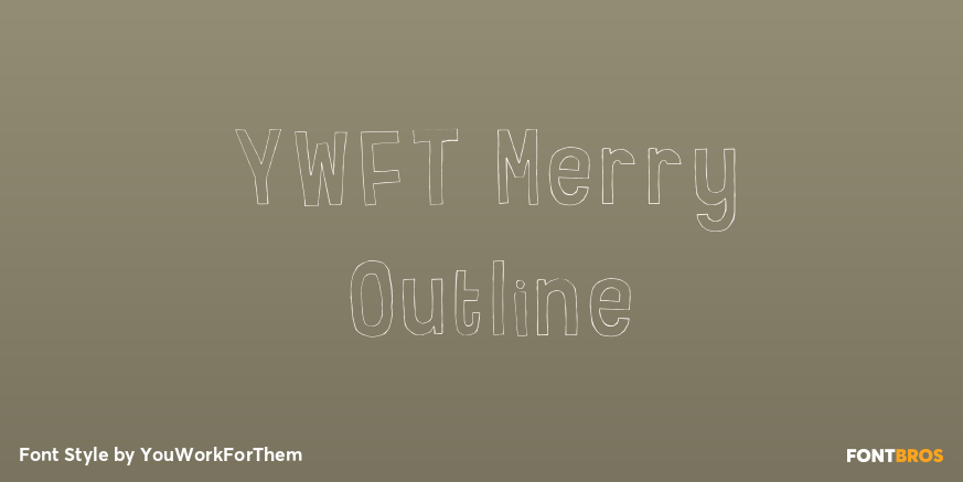 YWFT Merry Outline Font Poster #1