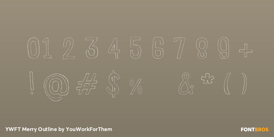 YWFT Merry Outline Font Poster #4