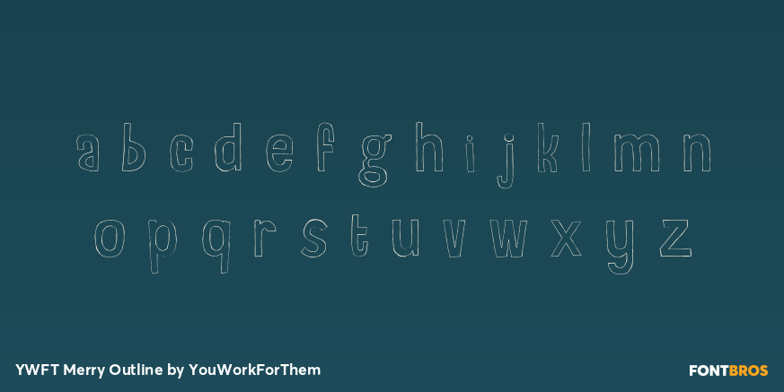 YWFT Merry Outline Font Poster #1