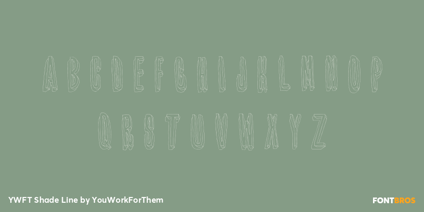 YWFT Shade Line Font Poster #2