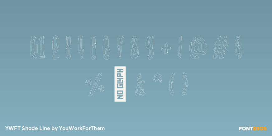 YWFT Shade Line Font Poster #4