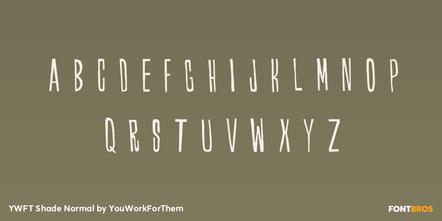 YWFT Shade Normal Font Poster #2