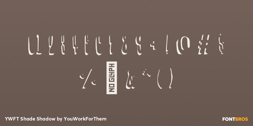 YWFT Shade Shadow Font Poster #1