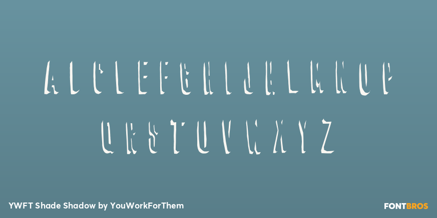 YWFT Shade Shadow Font Poster #1