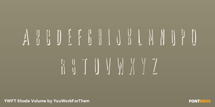 YWFT Shade Volume Font Poster #3
