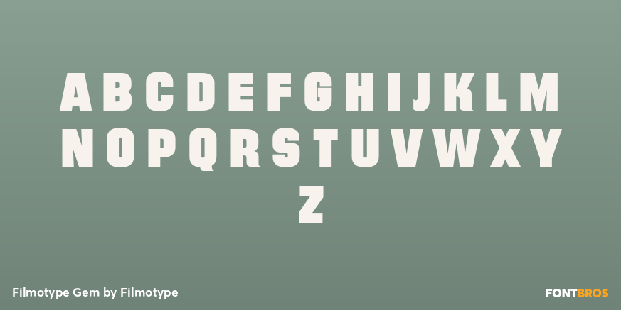 Filmotype Gem Font Poster #1