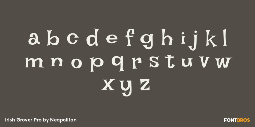 Irish Grover Pro Font Poster #3