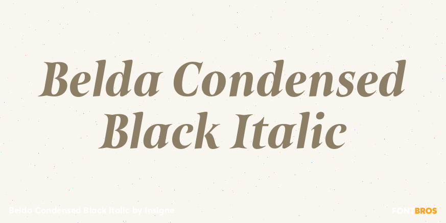 Belda Condensed Black Italic Font Poster #1