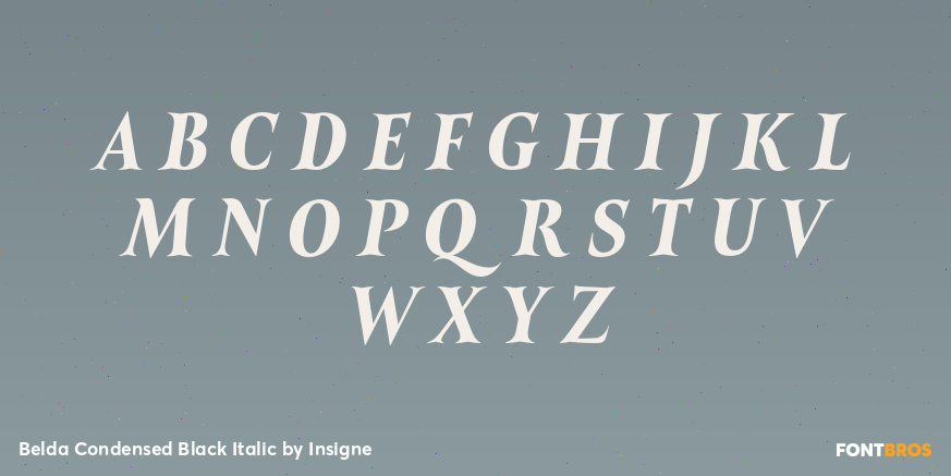 Belda Condensed Black Italic Font Poster #2