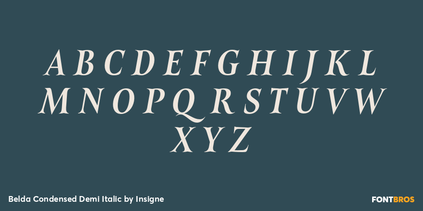 Belda Condensed Demi Italic Font Poster #2