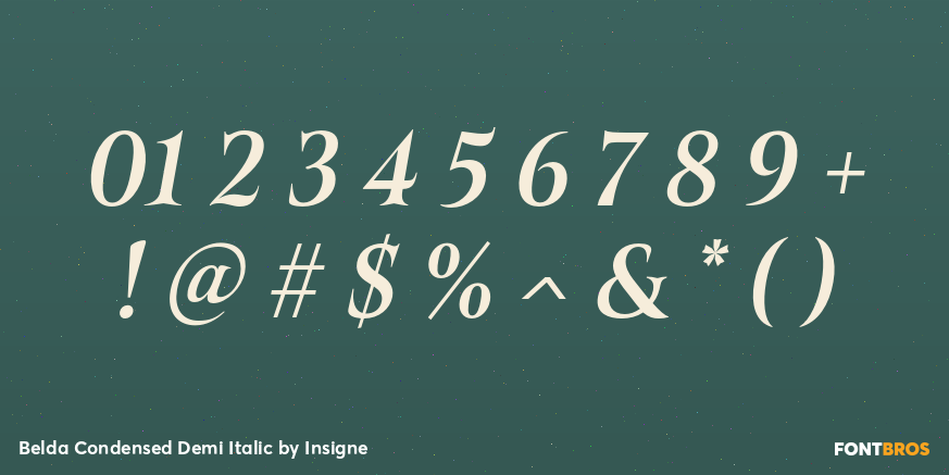 Belda Condensed Demi Italic Font Poster #4