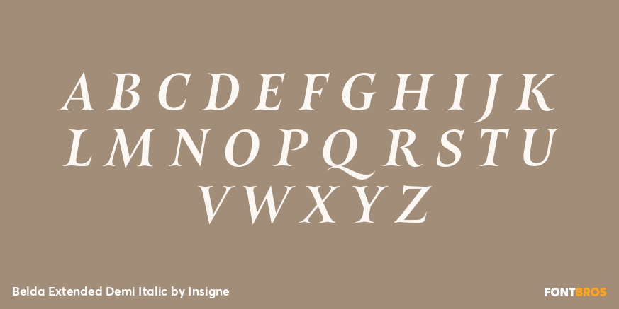 Belda Extended Demi Italic Font Poster #2