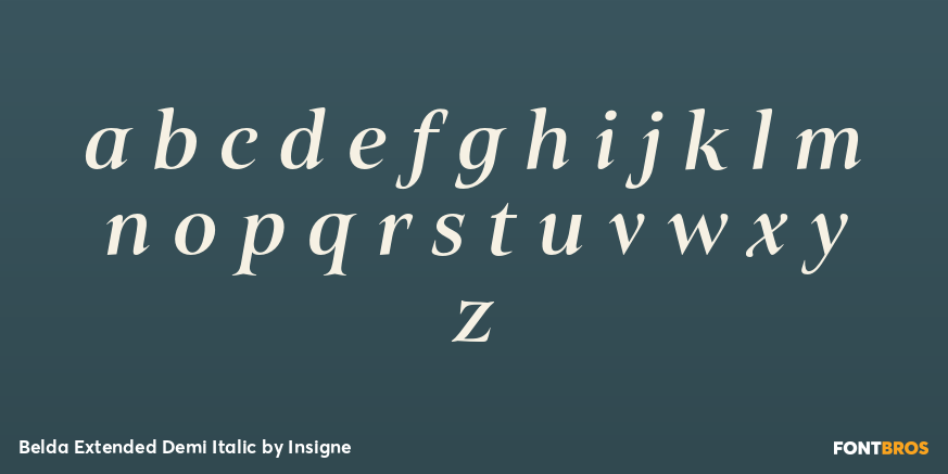 Belda Extended Demi Italic Font Poster #3