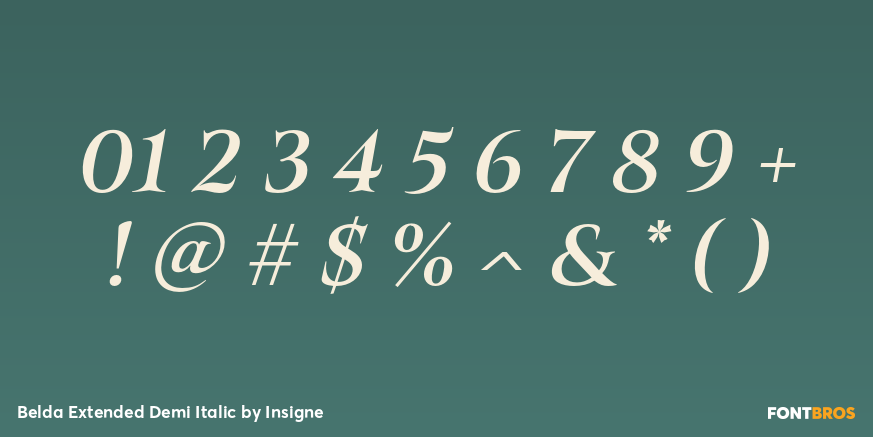 Belda Extended Demi Italic Font Poster #4