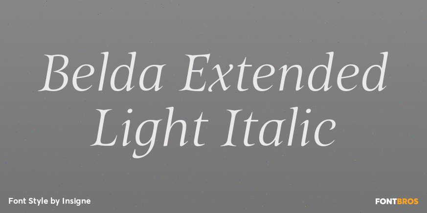 Belda Extended Light Italic Font Poster #1