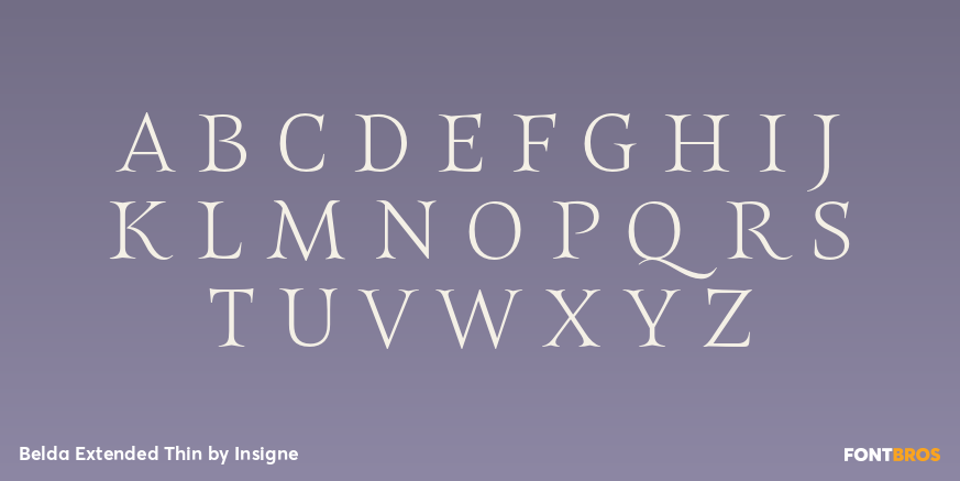 Belda Extended Thin Font Poster #1